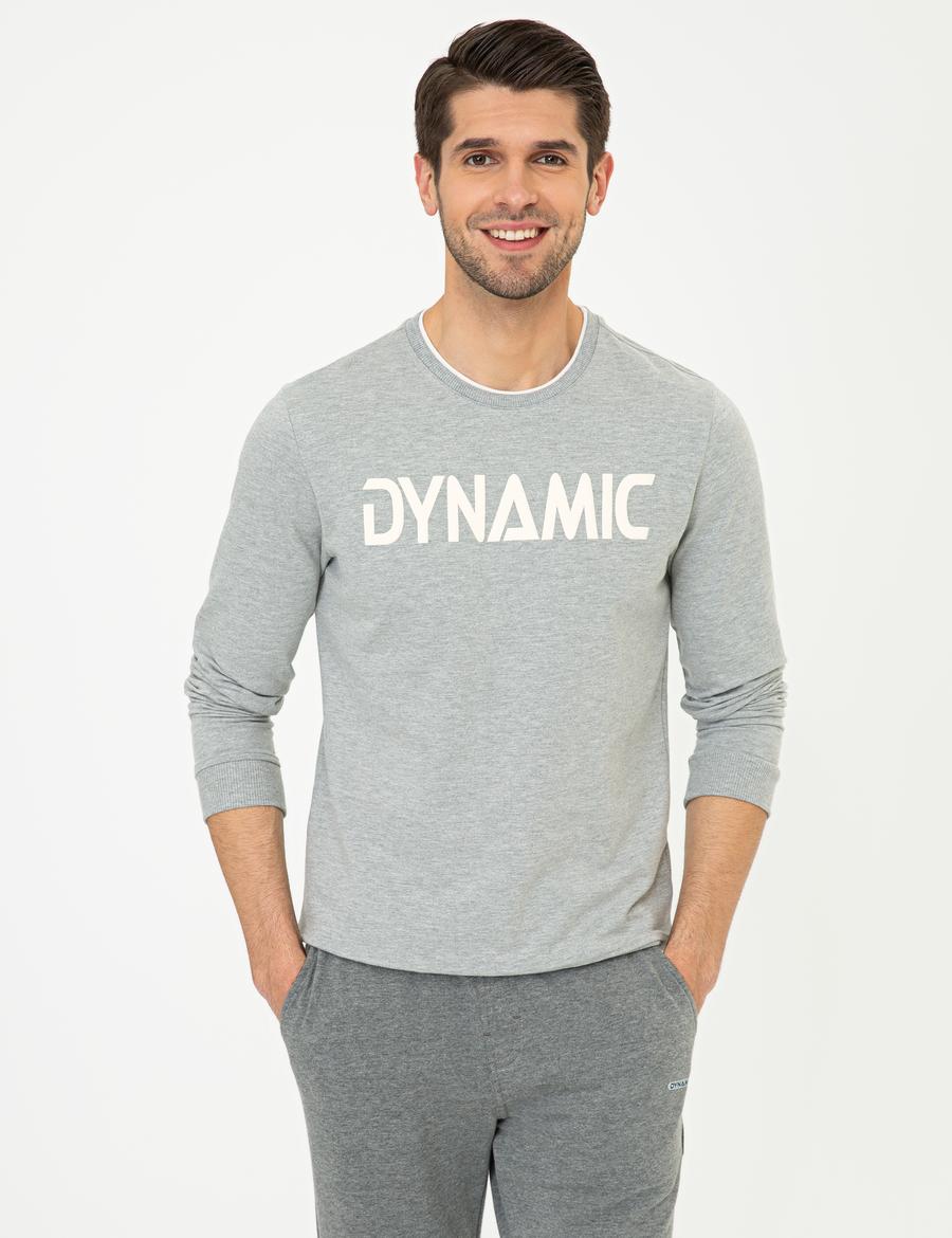 Açık Gri Melanj Sweatshirt