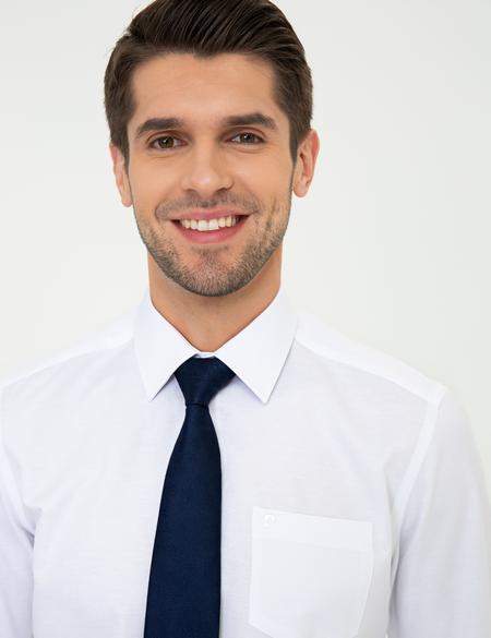 Beyaz Regular Fit Uzun Kollu Klasik Gömlek - 50251615012