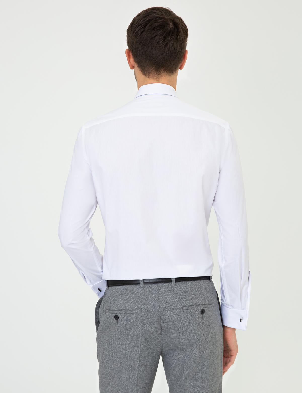 Beyaz Slim Fit Klasik Gömlek - 50251691005