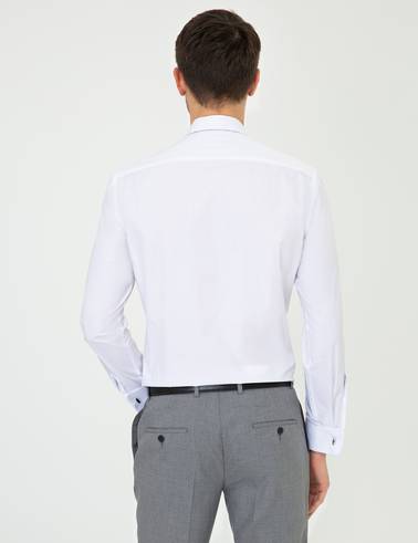 Beyaz Slim Fit Klasik Gömlek
