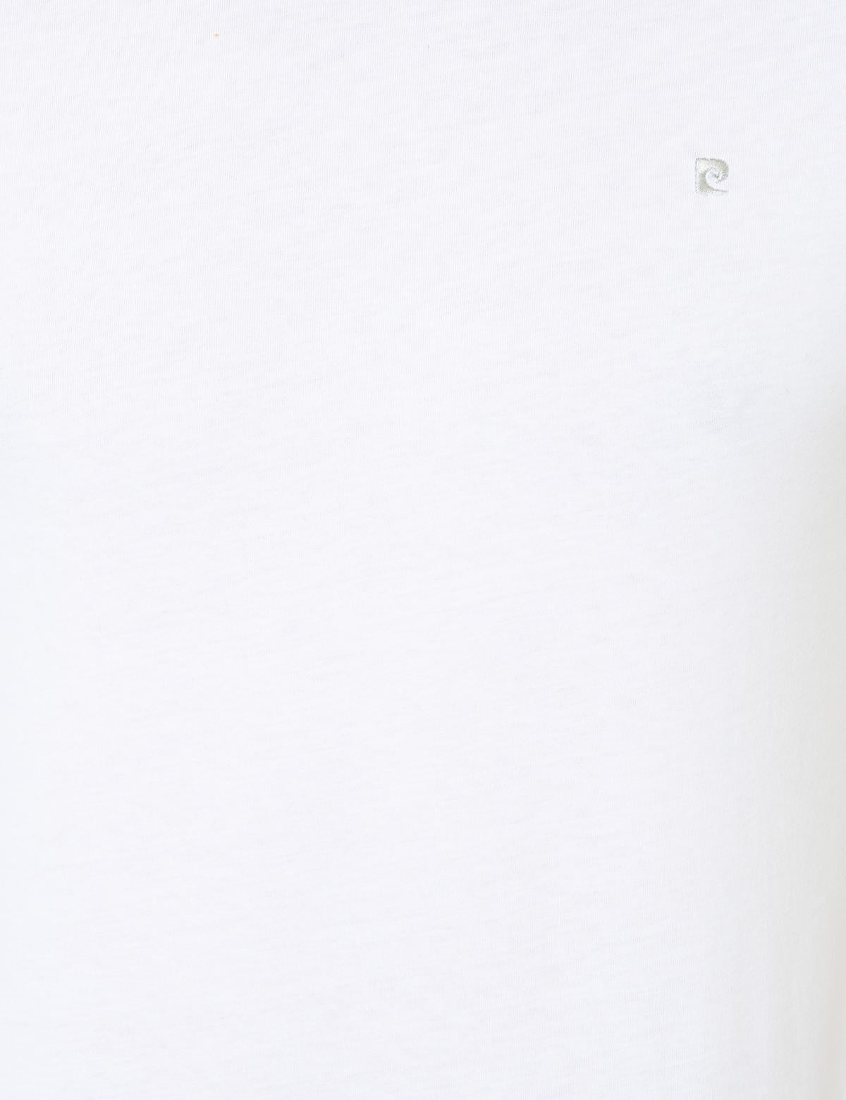 Beyaz Slim Fit Bisiklet Yaka Basic Tişört - 50252189001