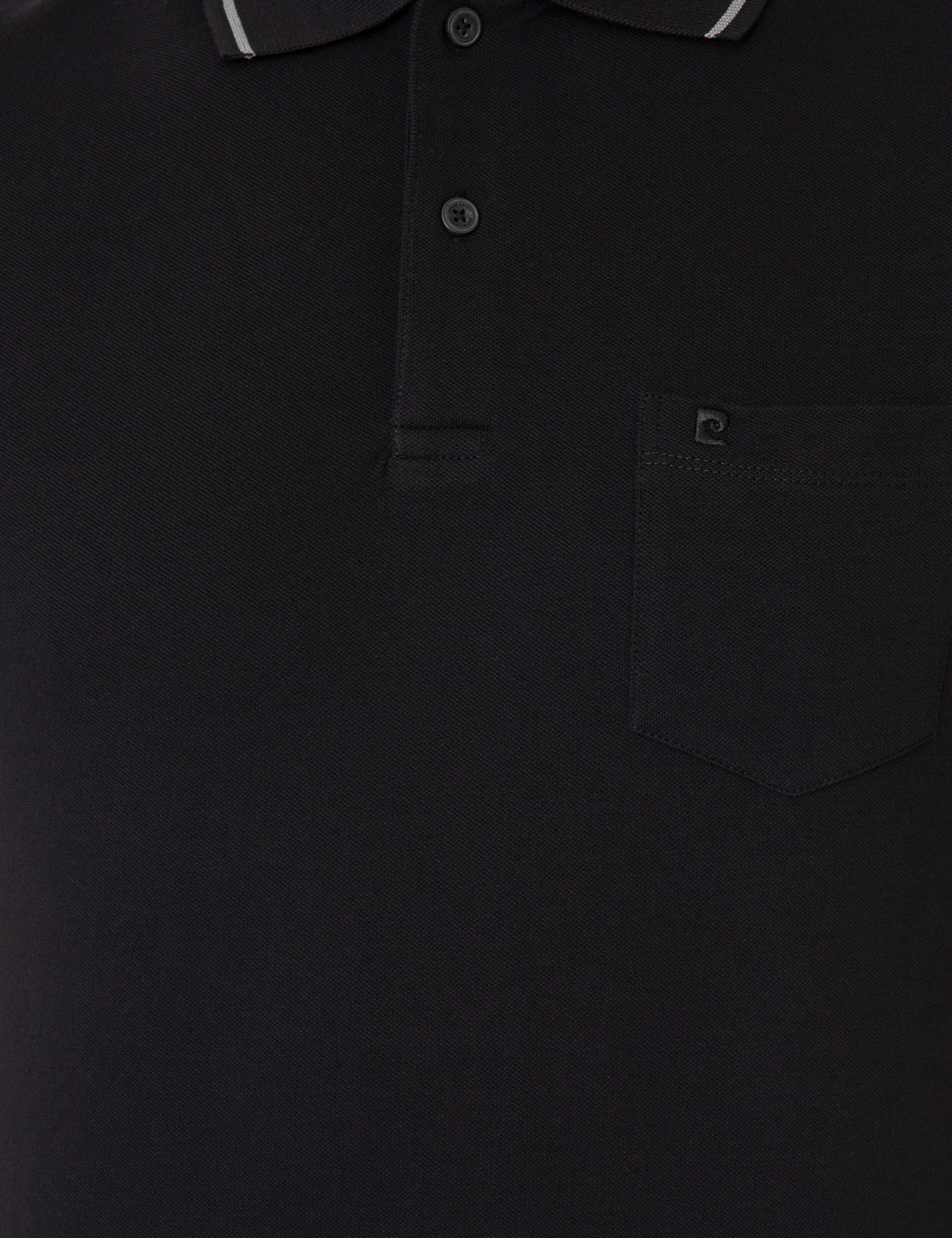 Siyah Regular Fit %100 Pamuk Polo Yaka Basic Tişört