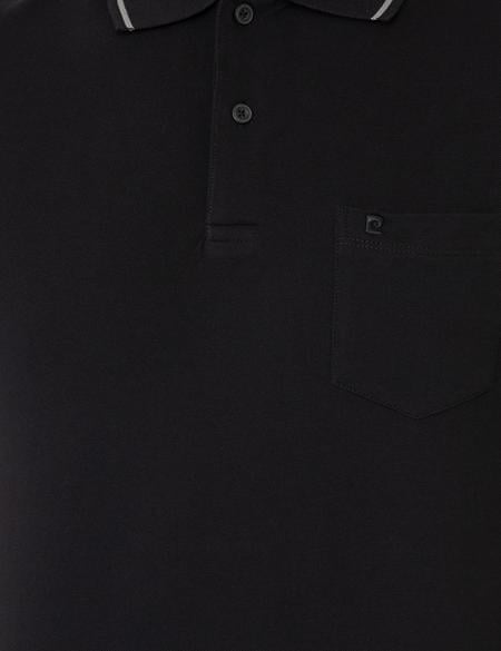 Siyah Regular Fit Polo Yaka Basic Tişört - 50252470017
