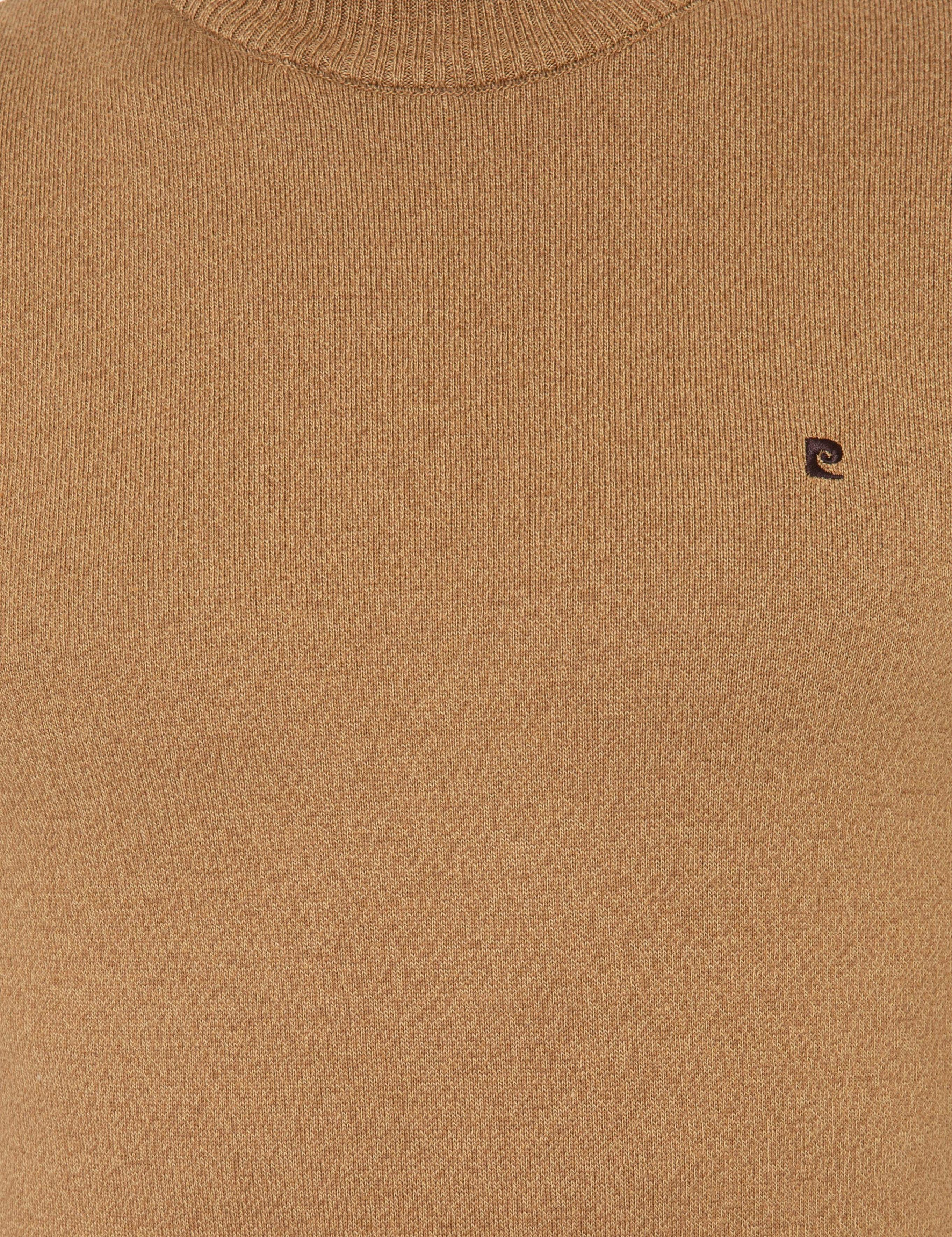 Camel Melanj Slim Fit Yarım Balıkçı Yaka Basic Triko Kazak