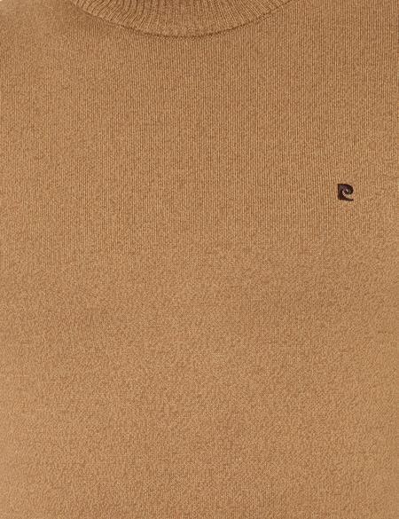 Camel Melanj Slim Fit Yarım Balıkçı Yaka Basic Triko Kazak - 50248552068