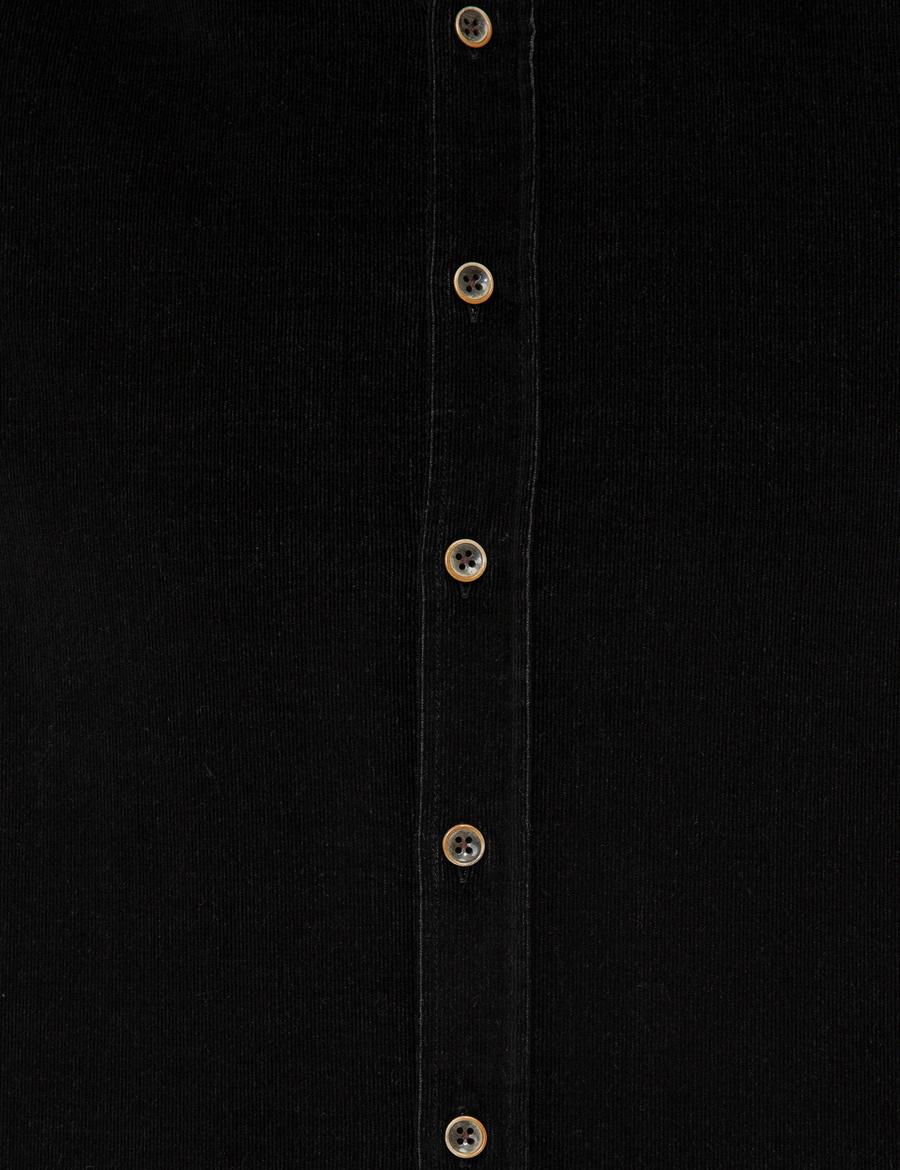 Siyah Regular Fit Uzun Kollu Gömlek