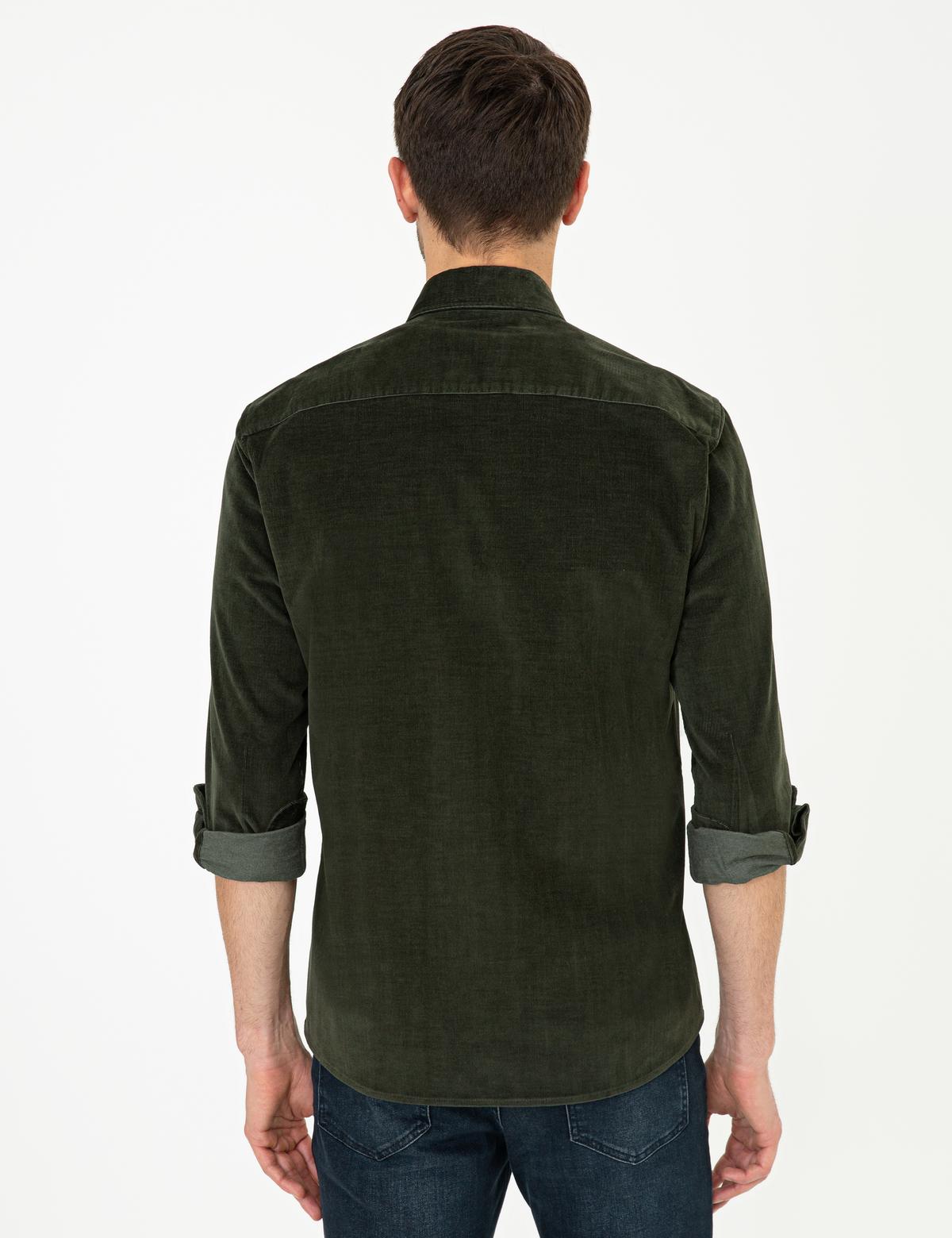 Haki Regular Fit Uzun Kollu Gömlek - 50241505078