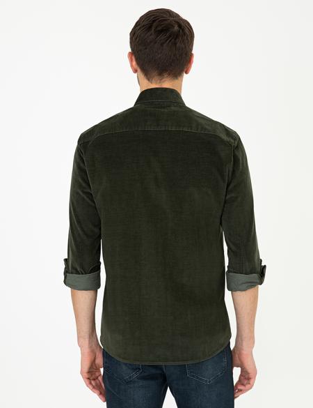 Haki Regular Fit Uzun Kollu Gömlek - 50241505078