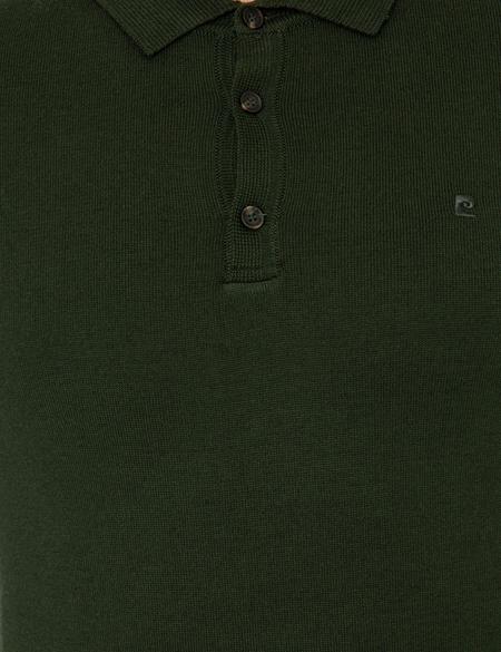 Yeşil Slim Fit Basic Triko Kazak - 50248550031