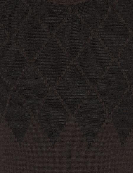 Açık Kahverengi Slim Fit Bisiklet Yaka Triko Kazak - 50241457028