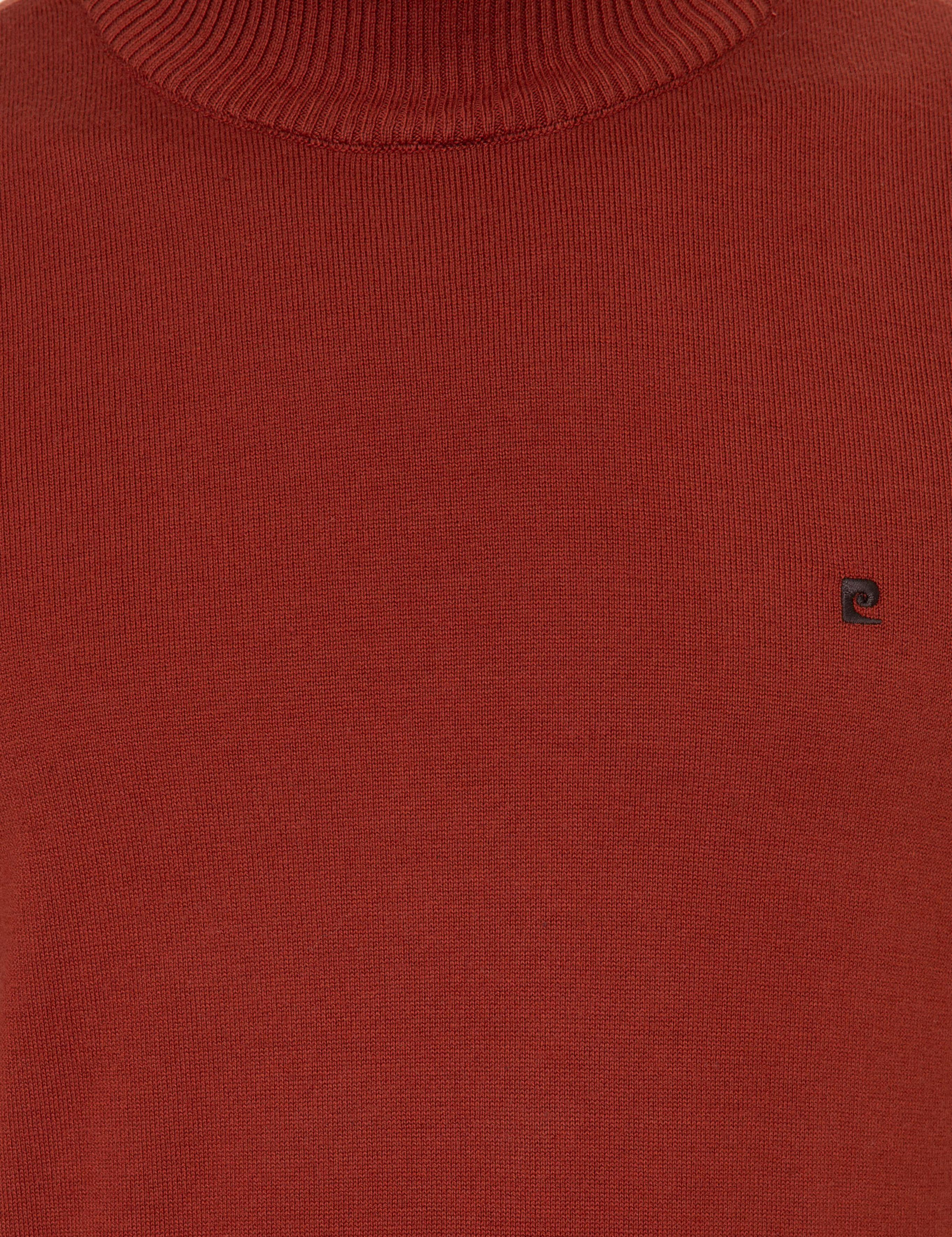 Kiremit Slim Fit Yarım Balıkçı Yaka Basic Triko Kazak