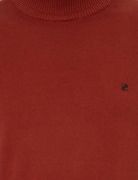 Kiremit Slim Fit Yarım Balıkçı Yaka Basic Triko Kazak - 50248552038