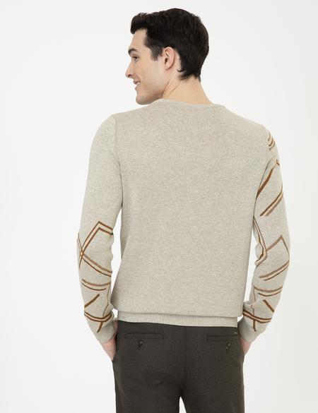 Kum Melanj Slim Fit Bisiklet Yaka Triko Kazak - 50240606024