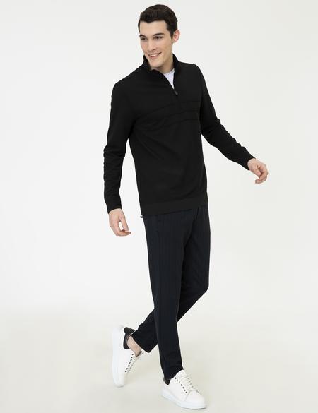 Siyah Comfort Fit Sweatshirt - 50240675017