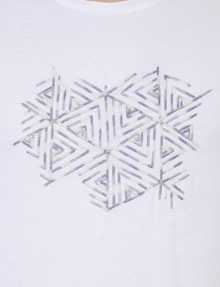 Beyaz Slim Fit Tişört - 50240518004