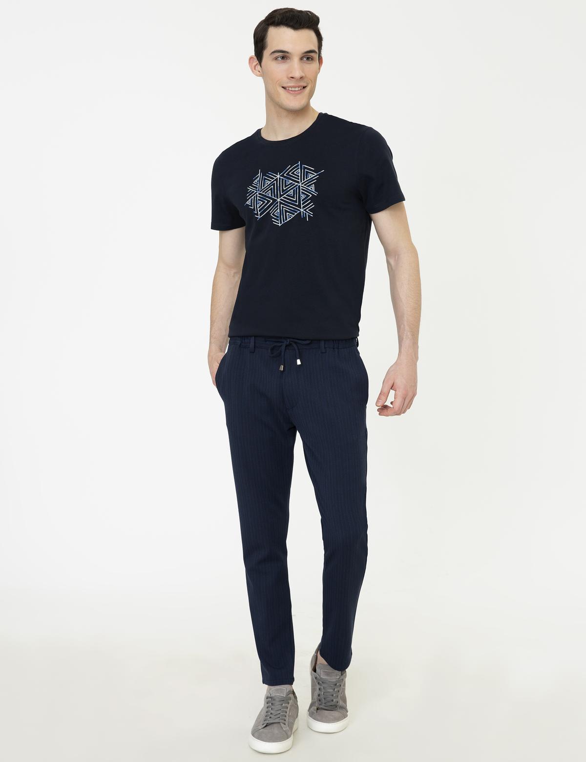 Lacivert Slim Fit Tişört - 50240518024