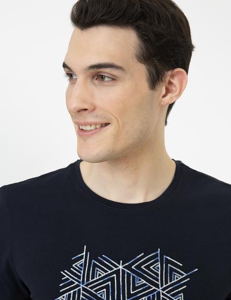 Lacivert Slim Fit Tişört - 50240518024