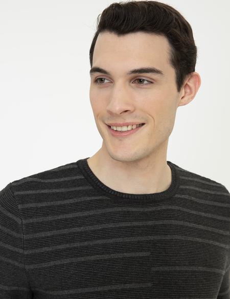 Antrasit Slim Fit Triko Kazak - 50241474033