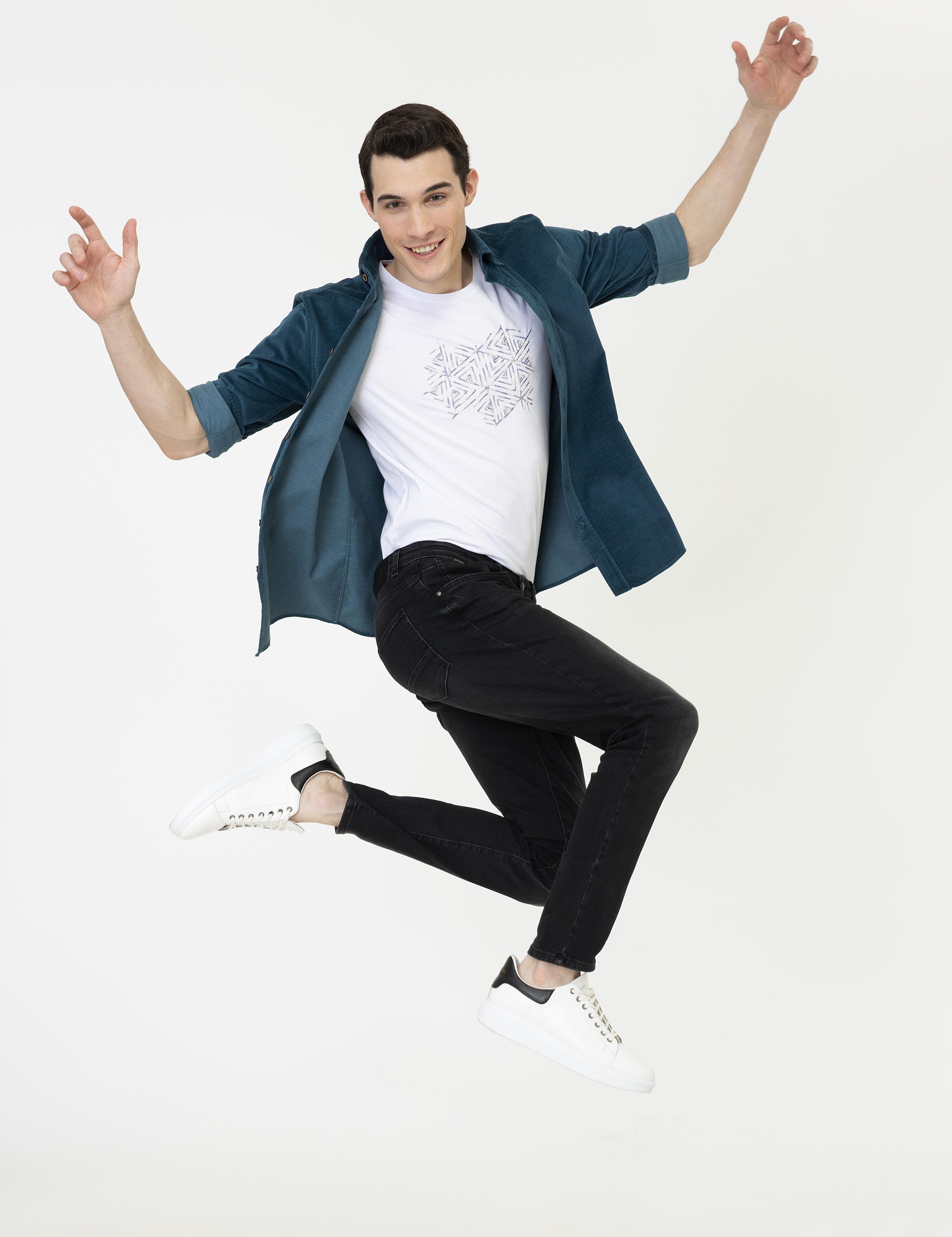 Petrol Regular Fit Uzun Kollu Gömlek