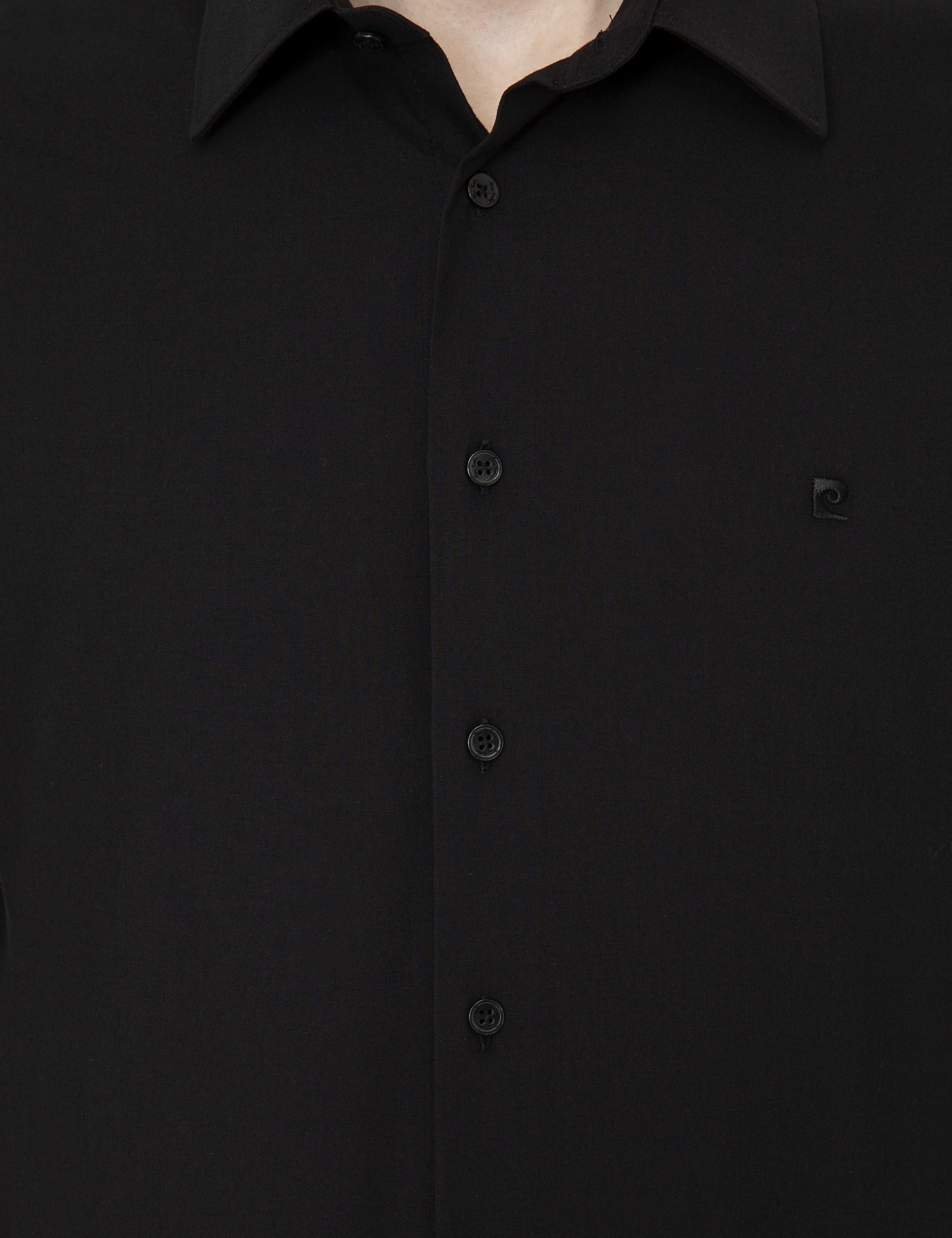 Pierre Cardin Siyah Slim Fit Uzun Kollu Klasik Gömlek görsel 5