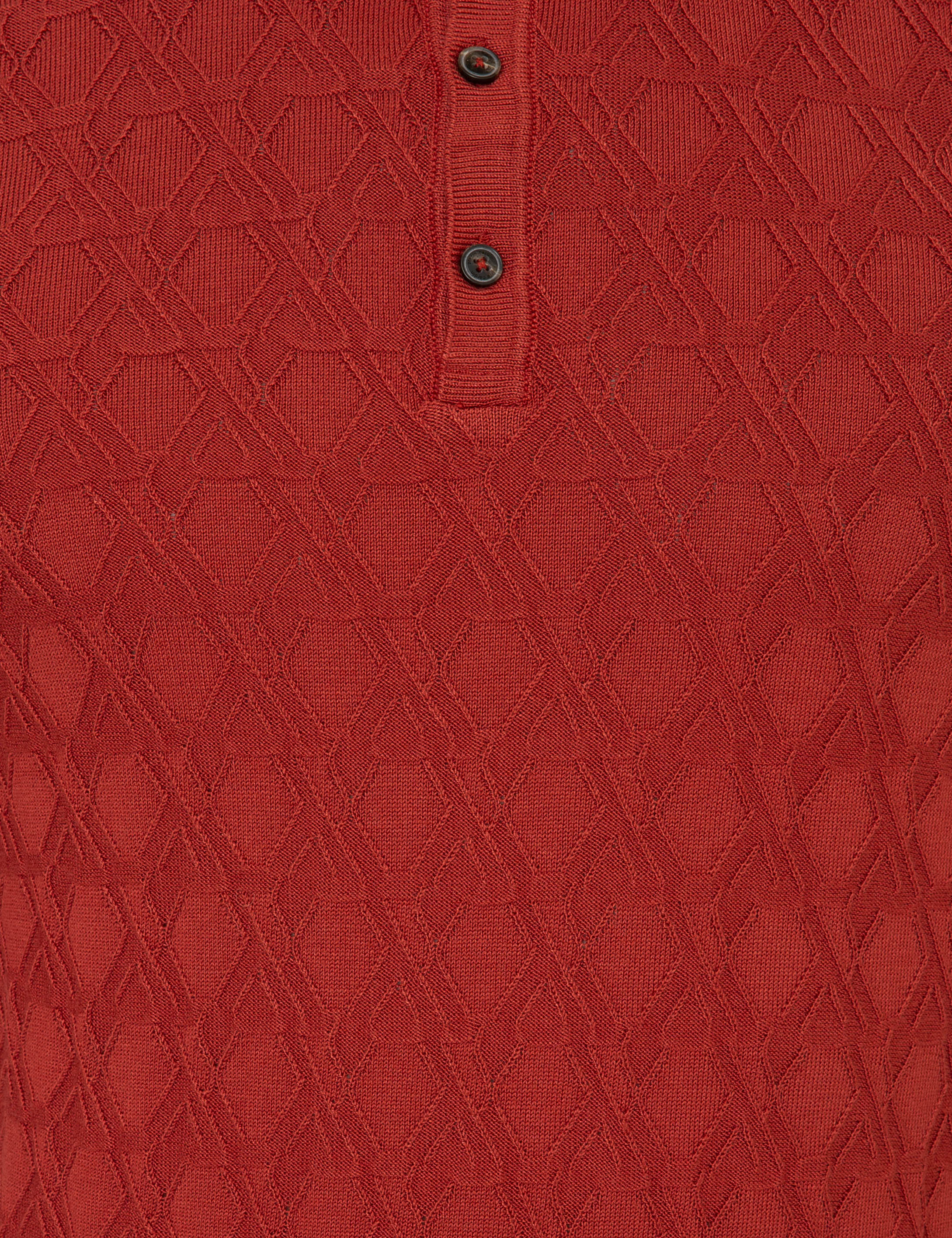 Pierre Cardin Kiremit Slim Fit Düğmeli Polo Yaka Triko Kazak görsel 6