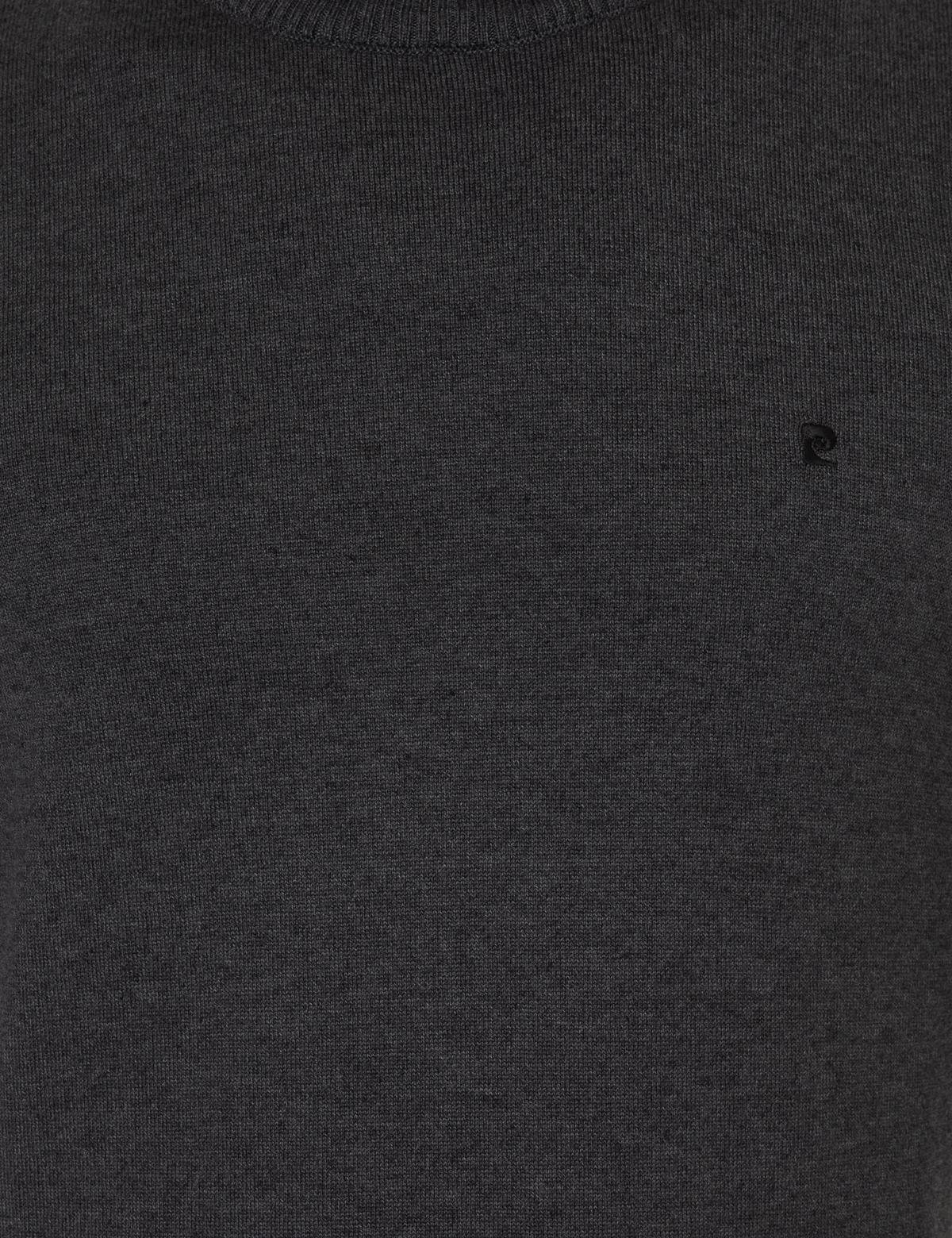 Antrasit Melanj Slim Fit Yarım Balıkçı Yaka Basic Triko Kazak - 50248552048