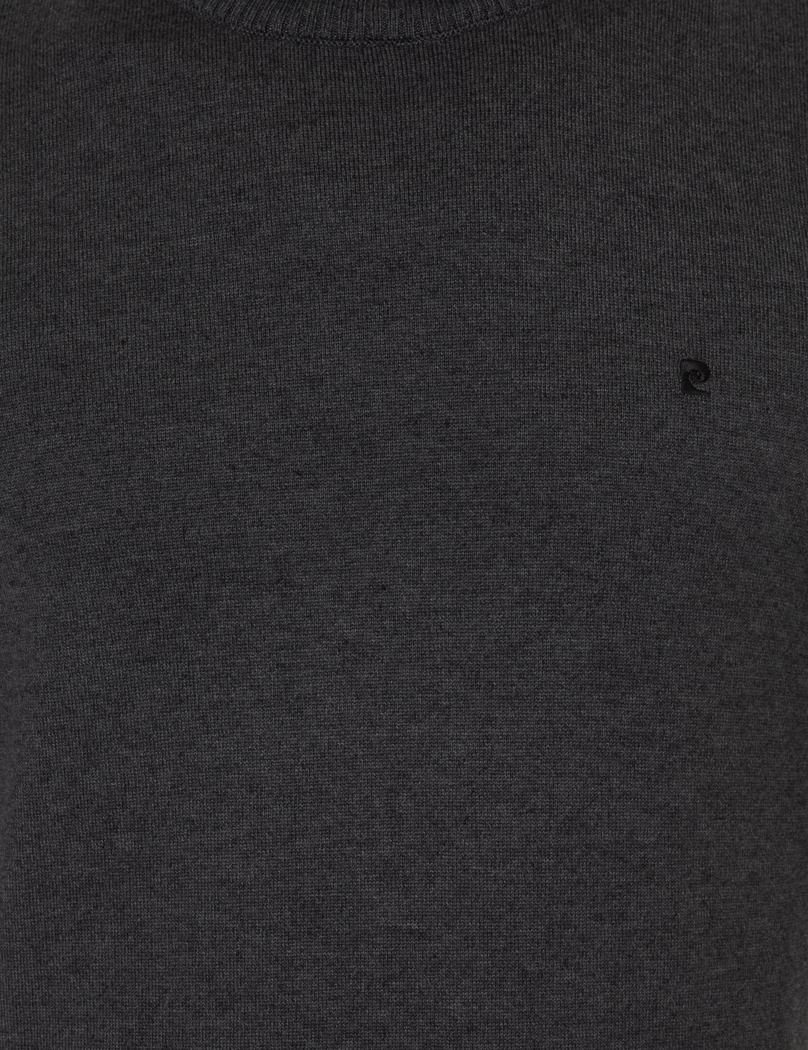 Antrasit Melanj Slim Fit Yarım Balıkçı Yaka Basic Triko Kazak