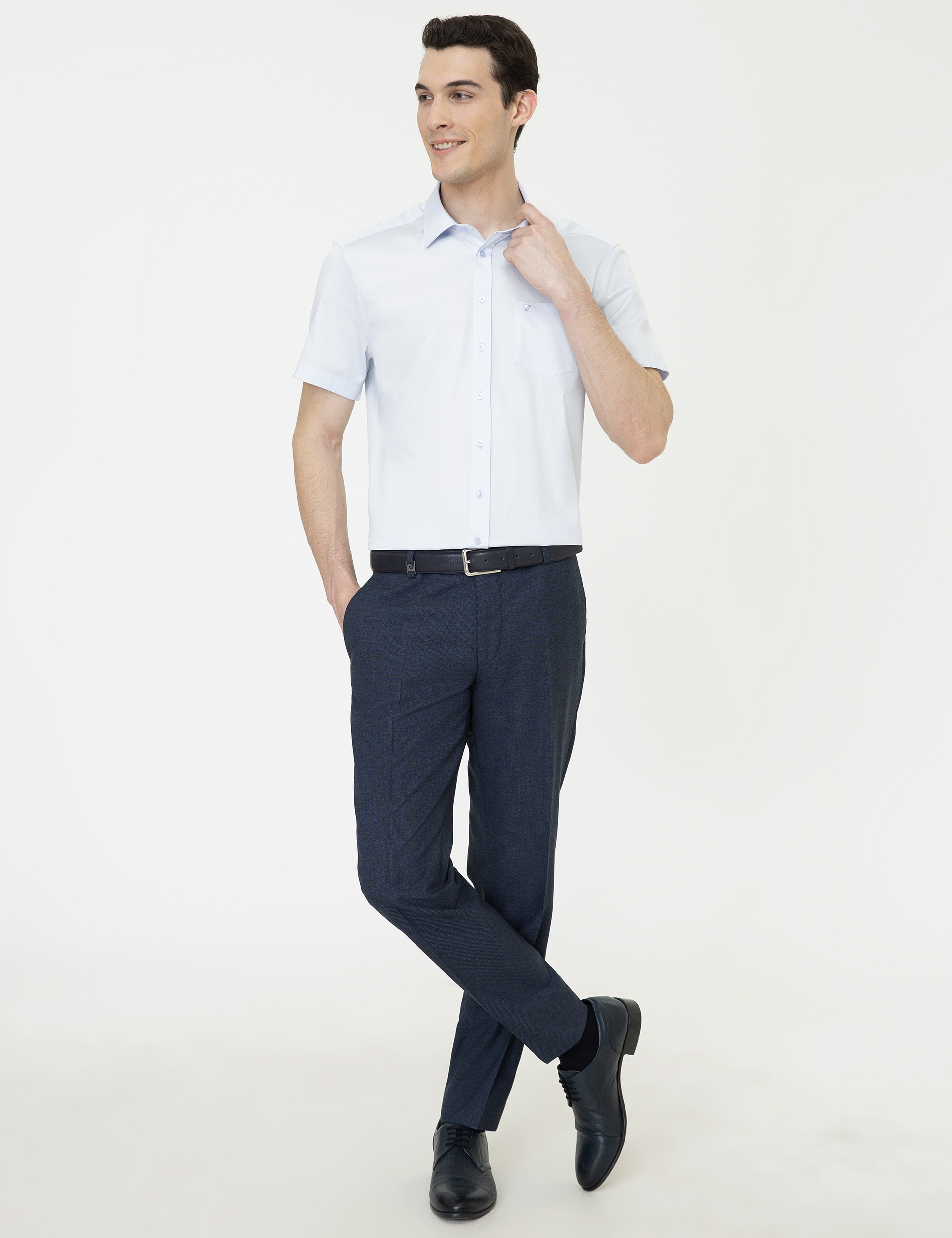 Açık Mavi Regular Fit Kısa Kollu Gömlek