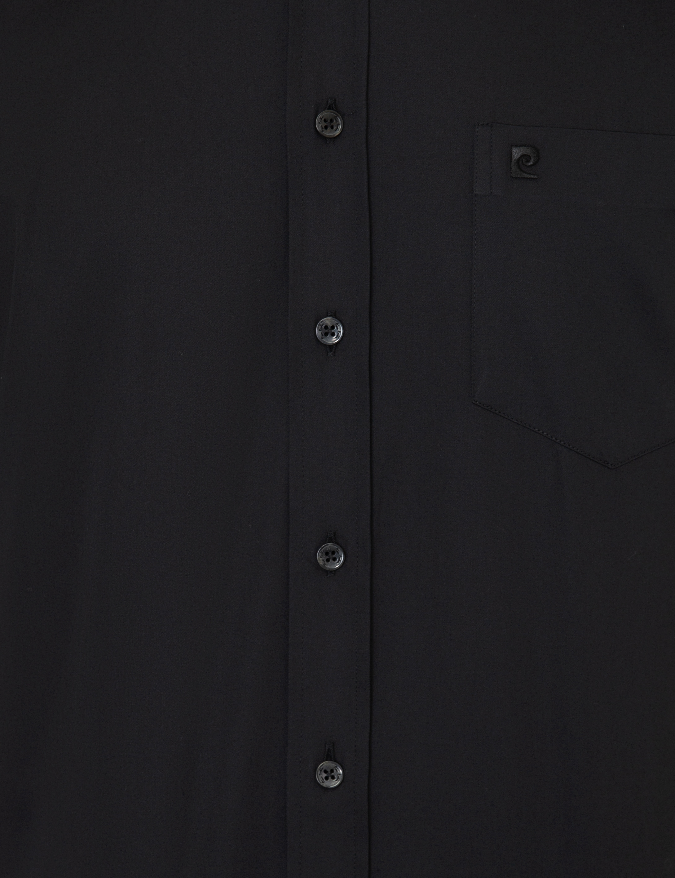 Pierre Cardin Siyah Regular Fit Kısa Kollu Gömlek görsel 5