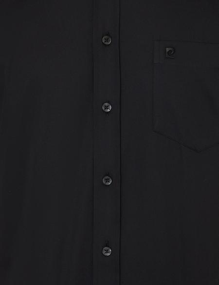 Siyah Regular Fit Kısa Kollu Gömlek - 50251187023