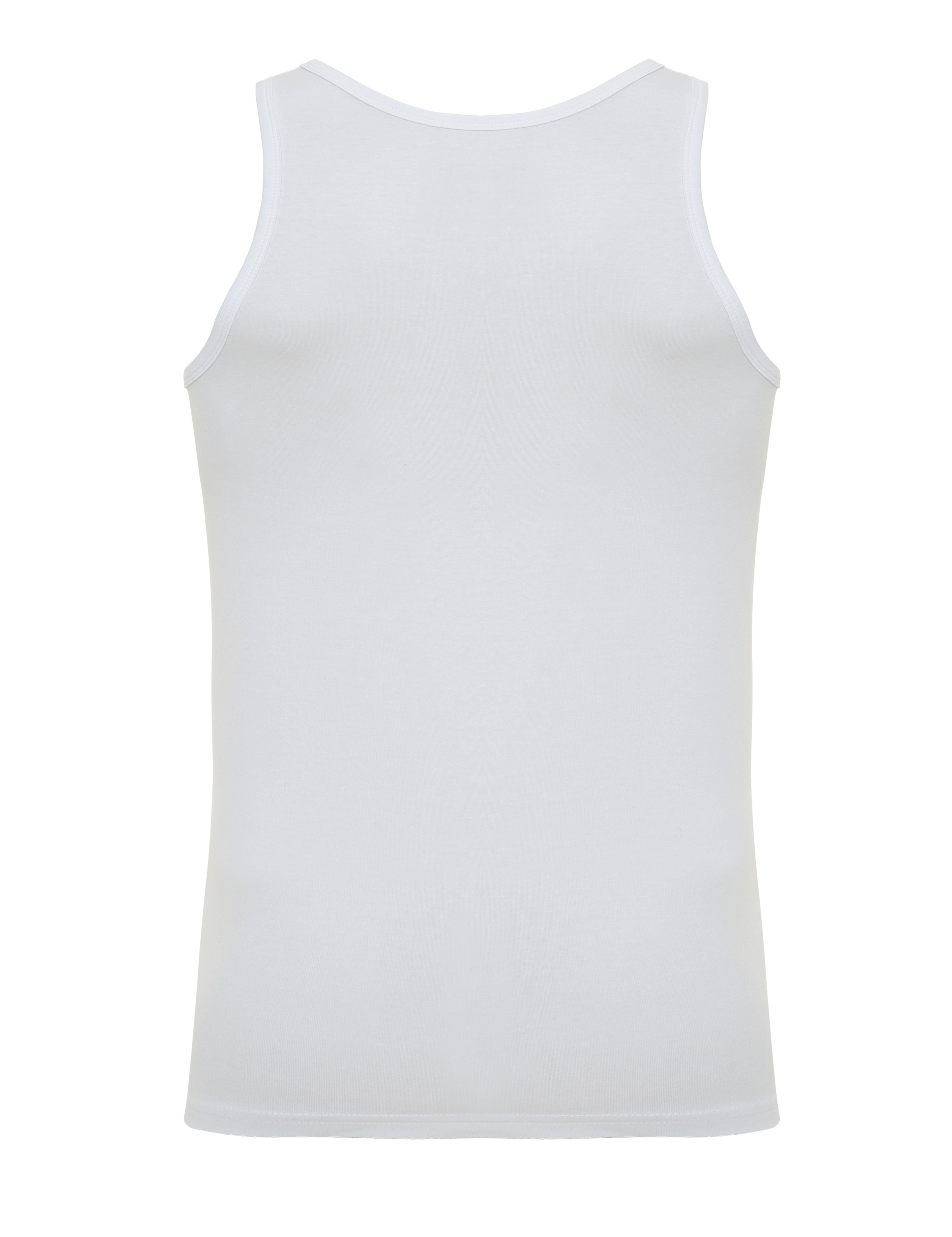 Beyaz Pamuk Modal Karışımlı 2'li Atlet - Image 3