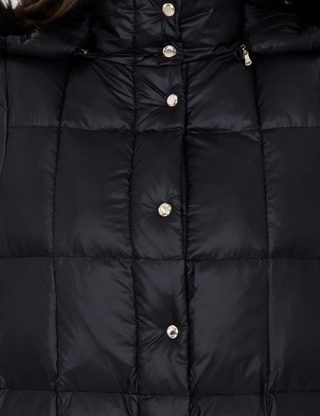 Siyah Standart Fit Kaz Tüyü Mont - 50243984008