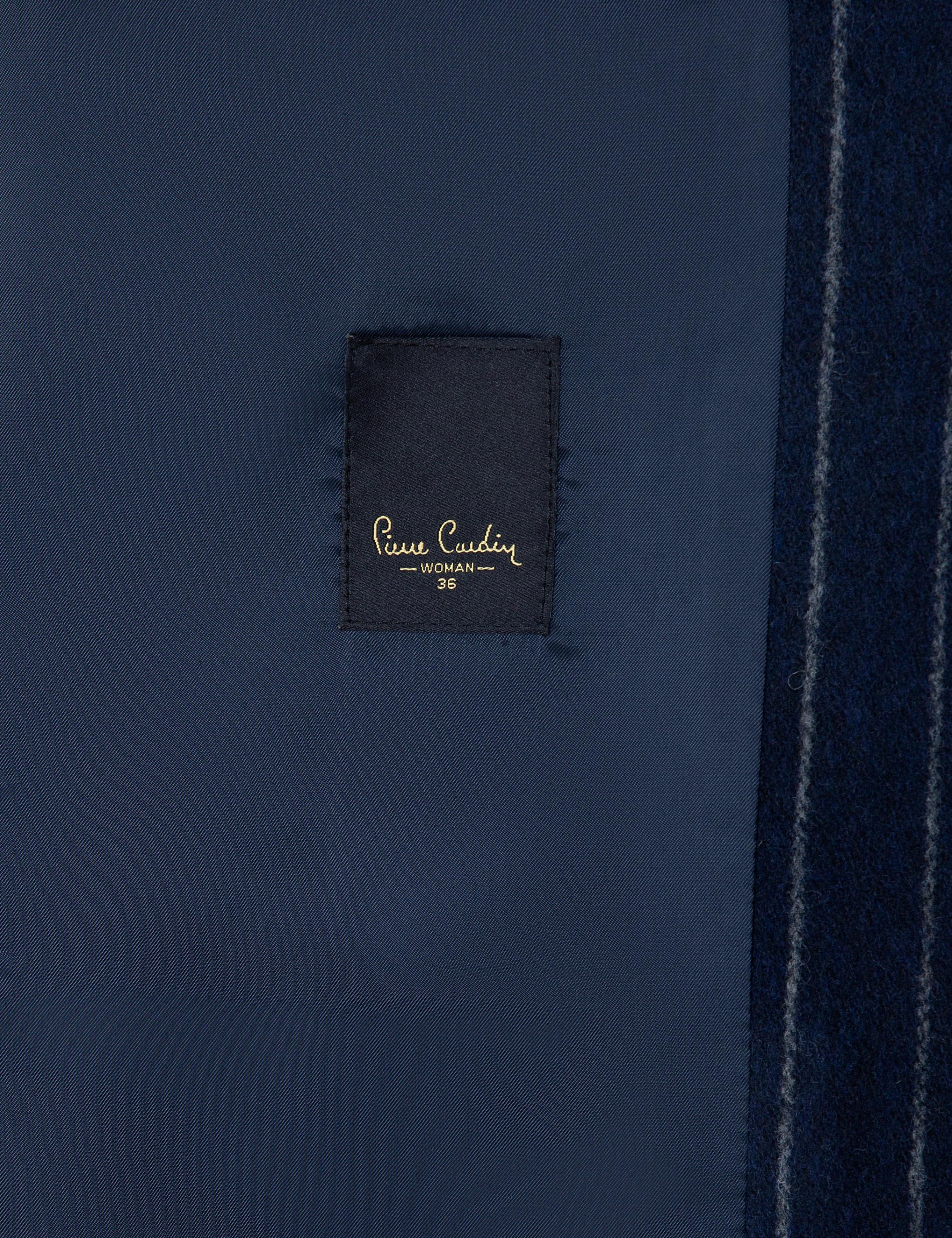 Lacivert Kaşe Kaban