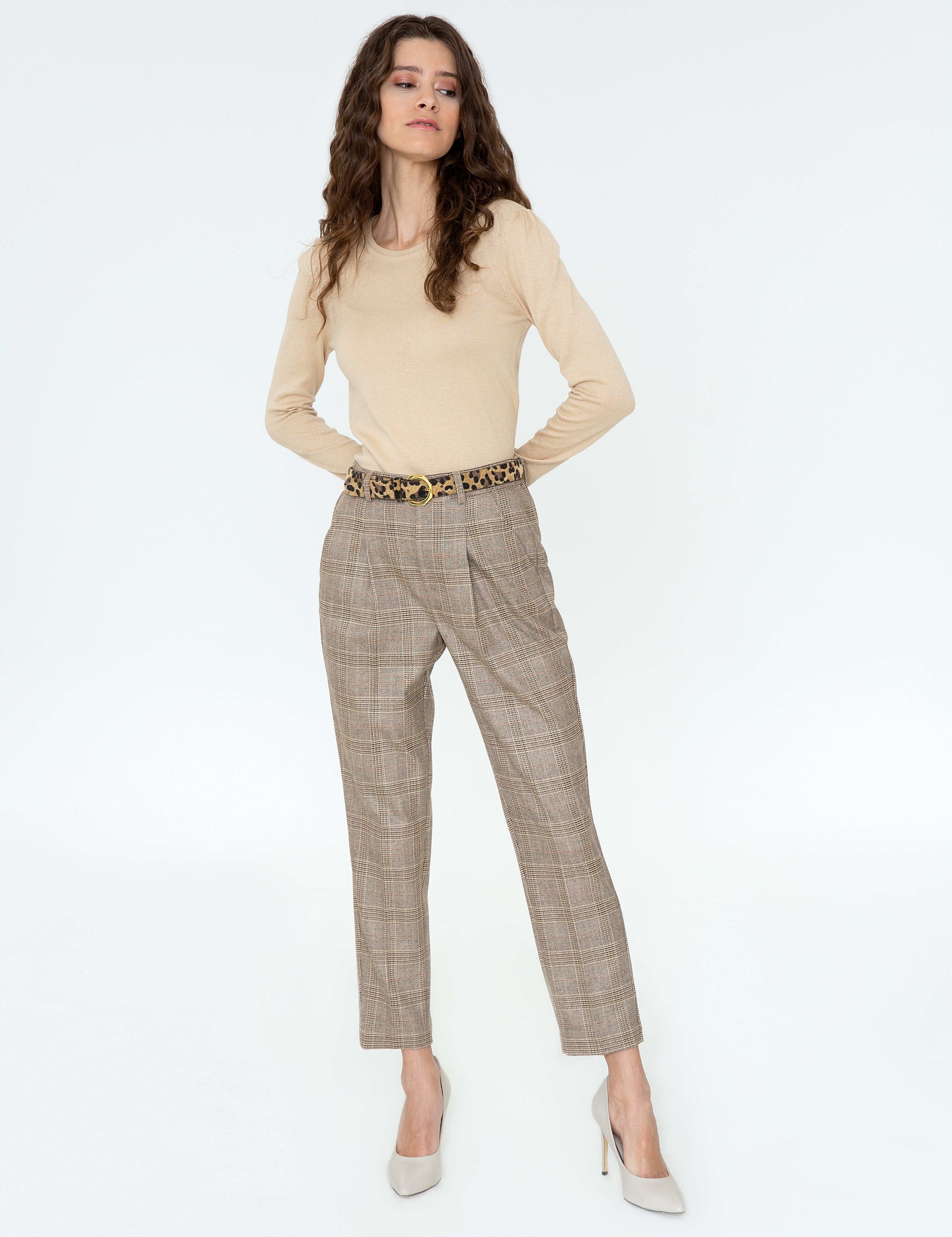 Camel Slim Fit Kumaş Pantolon - Image 3