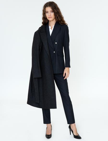 Siyah Kruvaze Ceket - 50244977013