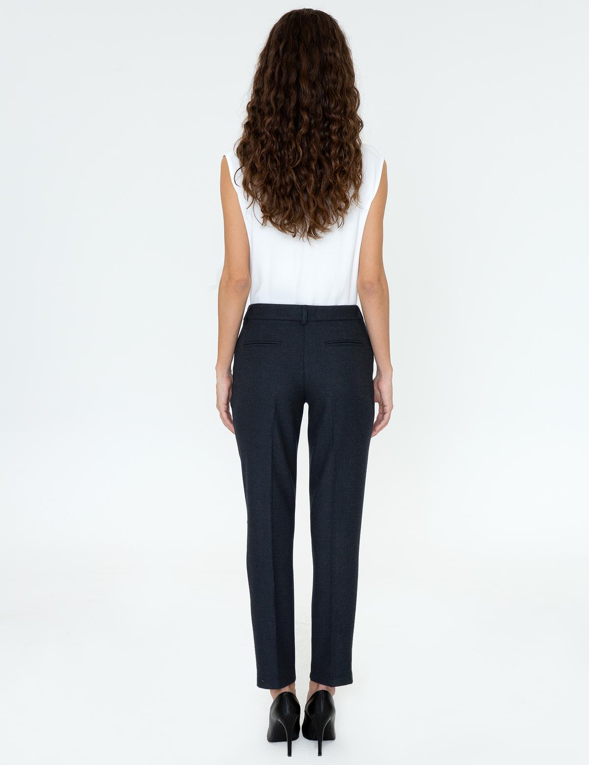 Siyah Havuç Fit Kumaş Pantolon - 50244978014