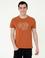 Kahverengi Slim Fit Bisiklet Yaka Tişört