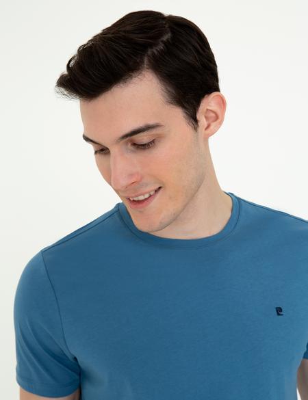 İndigo Slim Fit Bisiklet Yaka Basic Tişört - 50252189034