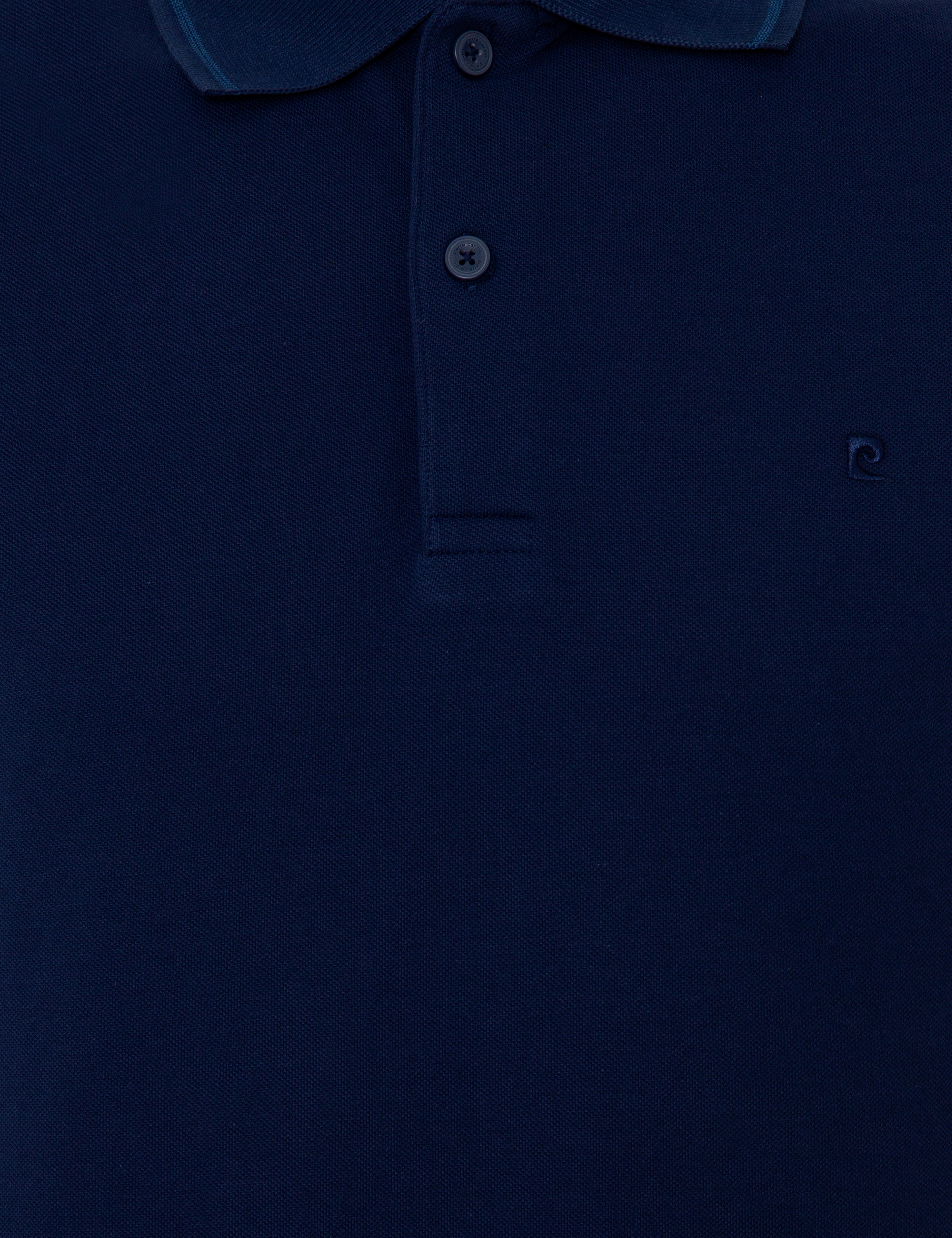 Lacivert Slim Fit Polo Yaka Basic Tişört
