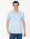 Açık Mavi Slim Fit Polo Yaka Basic Tişört