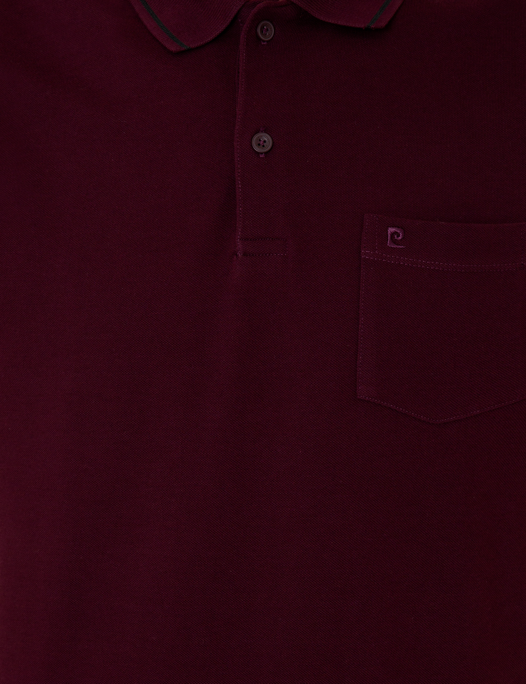 Bordo Regular Fit Polo Yaka Basic Tişört - Image 5