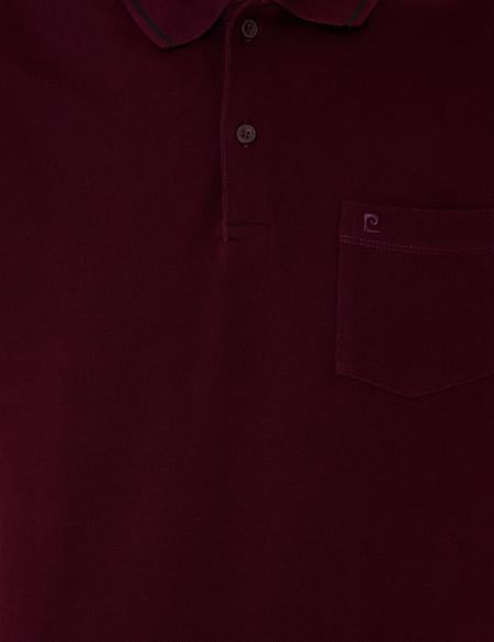 Bordo Regular Fit Polo Yaka Basic Tişört - 50252470023