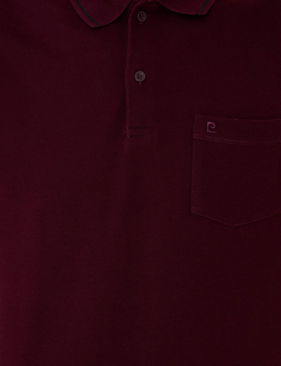 Bordo Regular Fit Polo Yaka Basic Tişört