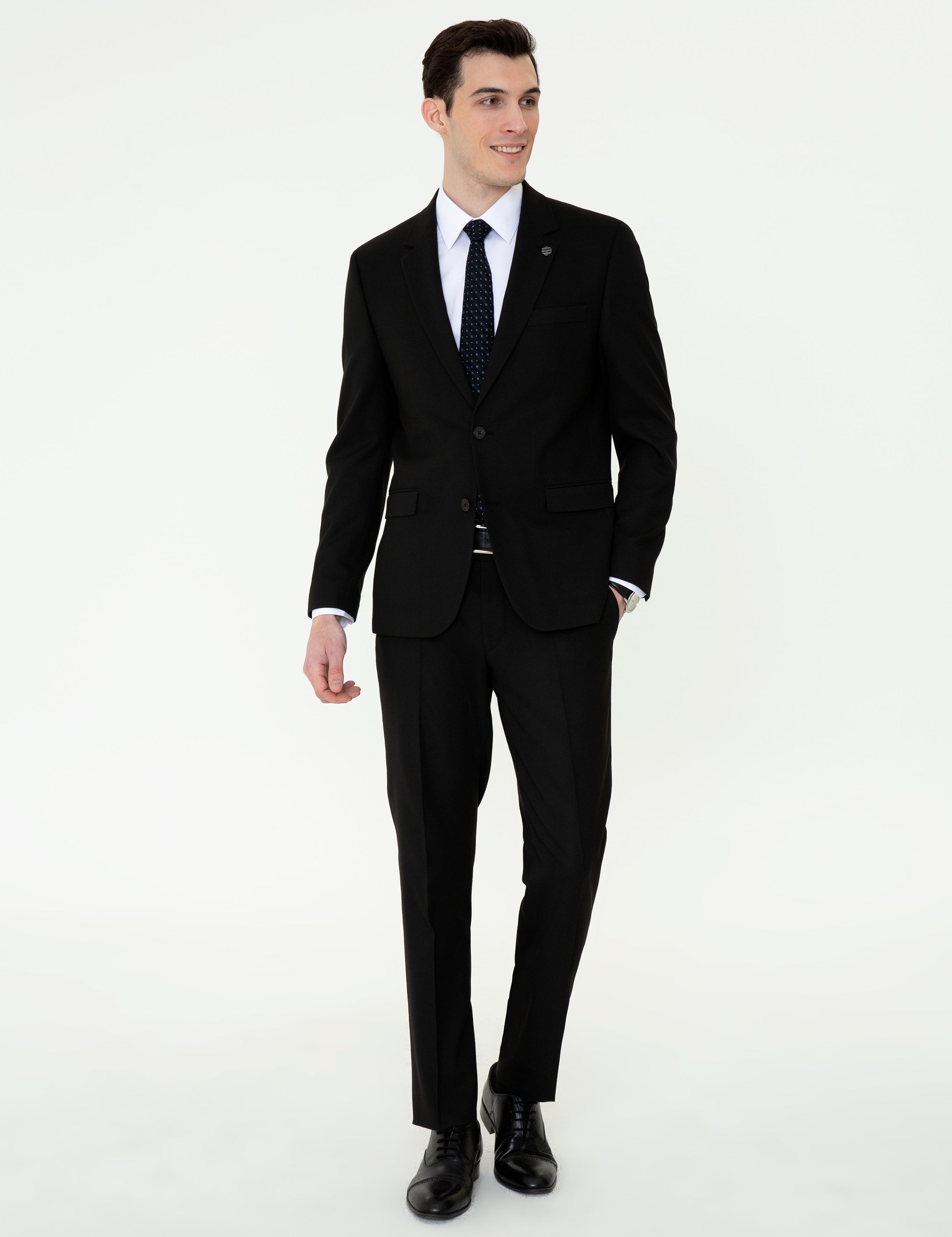 Siyah Slim Fit Takım Elbise