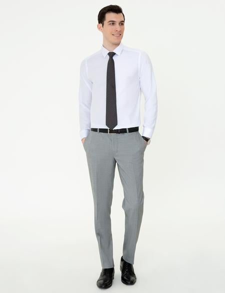 Gri Slim Fit Kumaş Pantolon - 50253570042