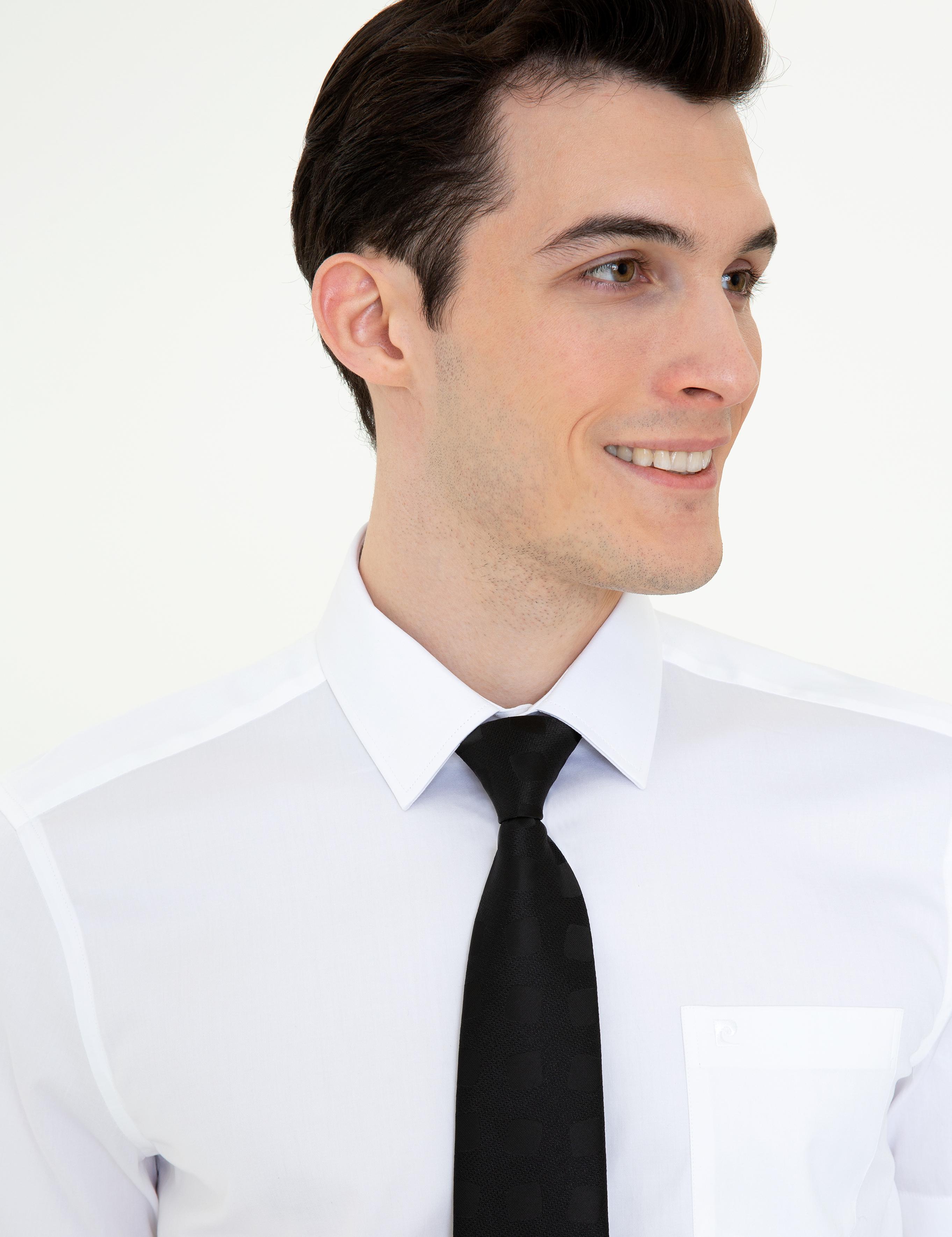 Beyaz Regular Fit Kısa Kollu Gömlek