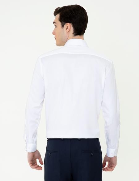 Beyaz Regular Fit Uzun Kollu Klasik Gömlek - 50243308005