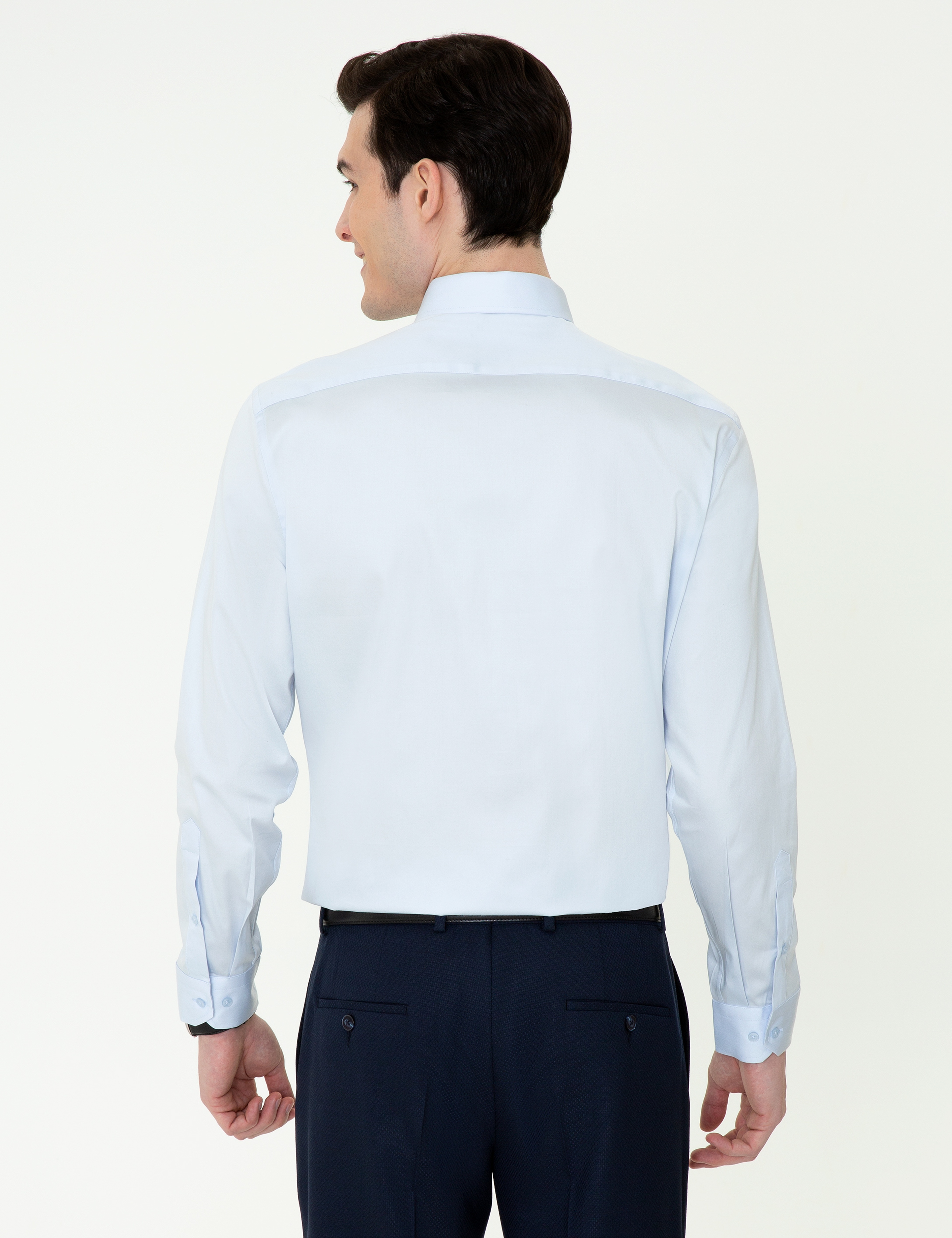 Açık Mavi Regular Fit Uzun Kollu Basic Gömlek