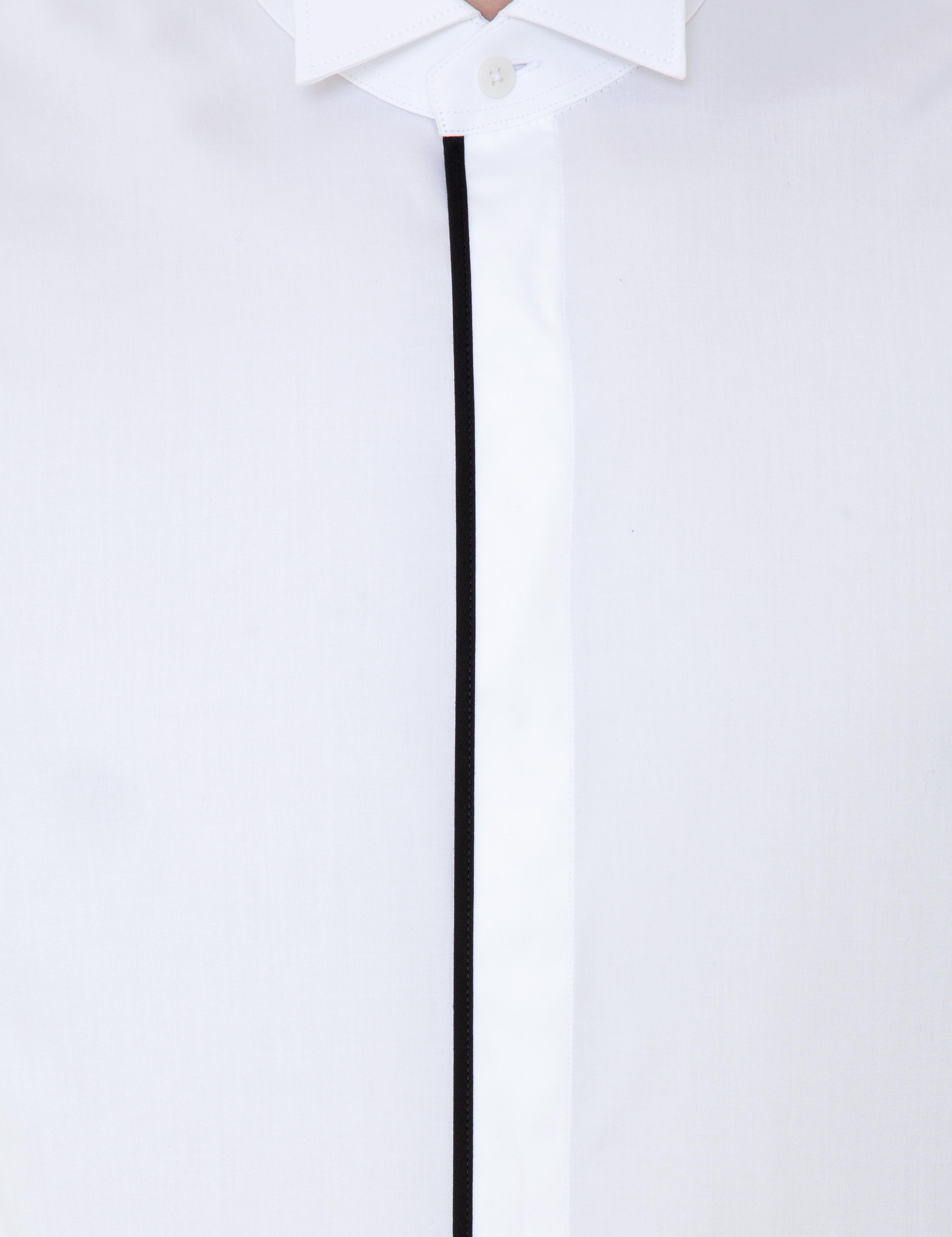 Beyaz Slim Fit Smokin Gömlek