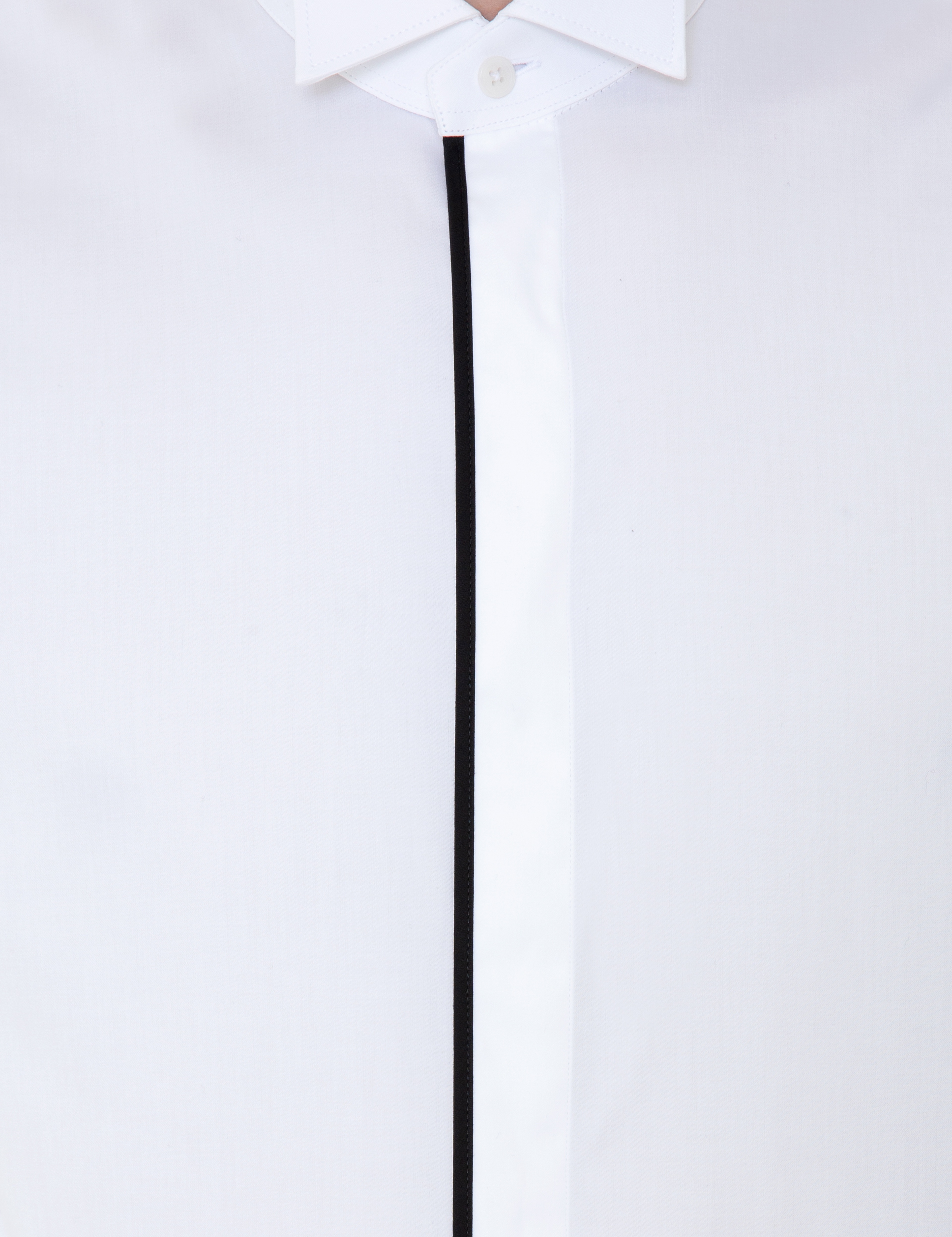 Beyaz Slim Fit Smokin Gömlek - Image 5